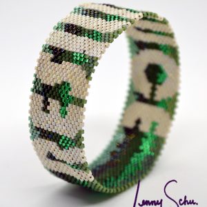 Resilience Bangle (off white and greens)