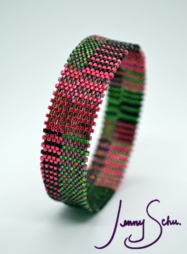 Watermelon Tourmaline Stripe Bangle - Image 7