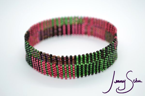 Watermelon Tourmaline Stripe Bangle - Image 6